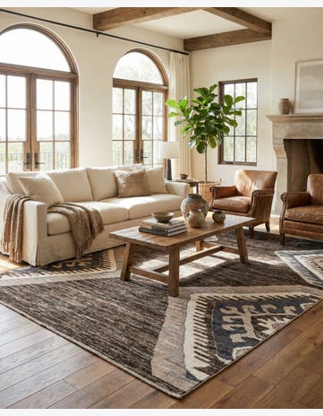 9' 1 x 11' 10 Hand Knotted Moroccan Wool Rug