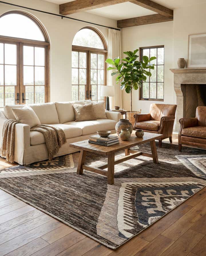 9' 1 x 11' 10 Hand Knotted Moroccan Wool Rug