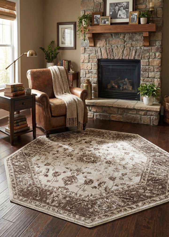 5' 3 x 5' 3 Nepal Octagon Rug