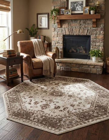 5' 3 x 5' 3 Nepal Octagon Rug