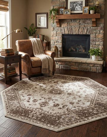 5' 3 x 5' 3 Nepal Octagon Rug
