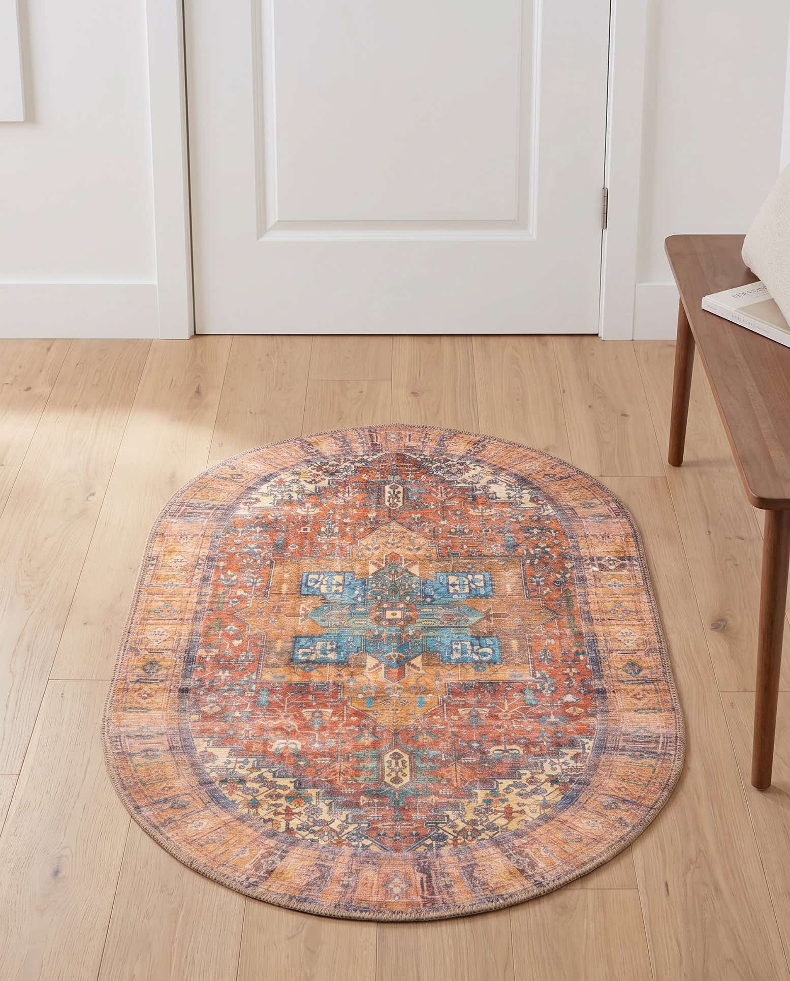60cm x 95cm Waschbar Timeless Oval Teppich