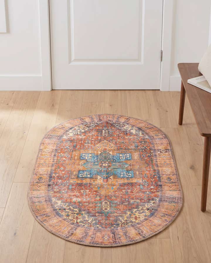 60cm x 95cm Waschbar Timeless Oval Teppich