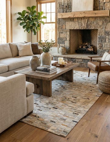 4' 11 x 7' 11 Cowhide - Patchwork Rug