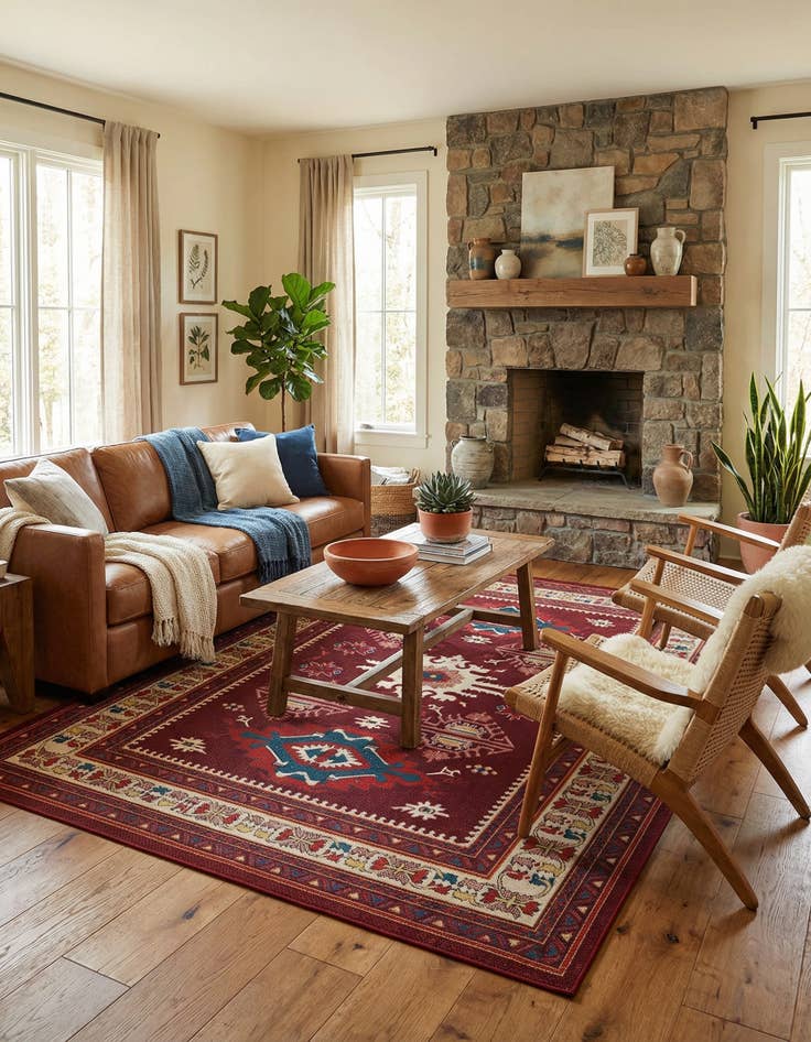 Detail image of 9' x 12'  Washable Baja Indoor / Outdoor Rug