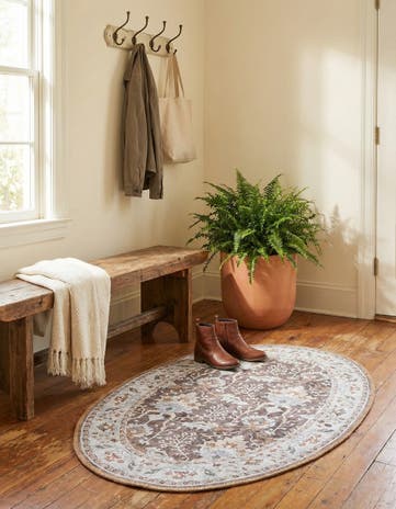 2' x 3' 1 Washable Timeless Oval Rug