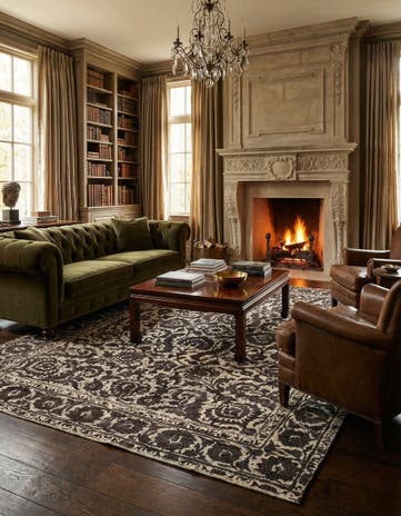9' 7 x 12' 7 Vintage Royal Wool Rug