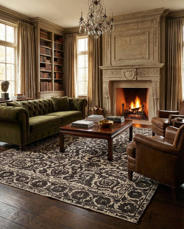 Detail image of 9' 7 x 12' 7 Vintage Royal Wool Rug