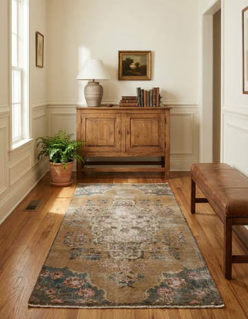 3' 2 x 6' 1 Hand Knotted Tabriz Persian Wool Runner Rug
