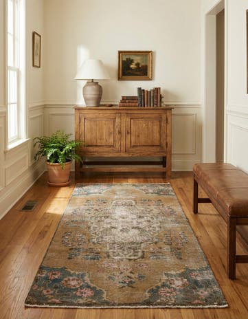 3' 2 x 6' 1 Hand Knotted Tabriz Persian Wool Runner Rug