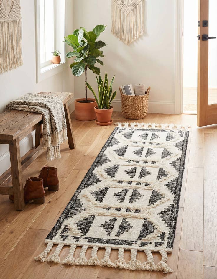 Detail image of  2' 2 x 6' 1  Hand Woven Arizona Wool Runner Rug