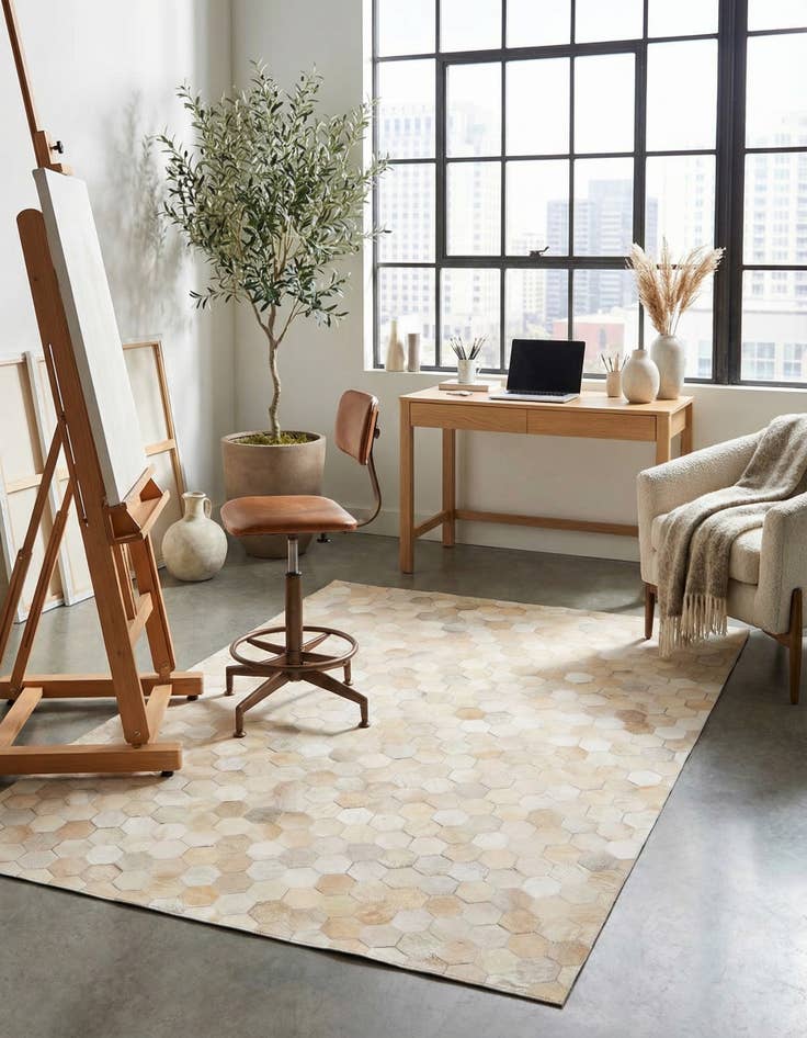 Detail image of 5' 4 x 7' 5 Cowhide Rug