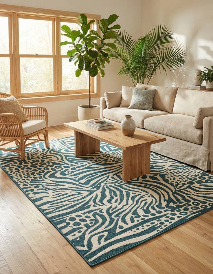 Detail image of 5' x 8'  Washable Safari Indoor / Outdoor Rug