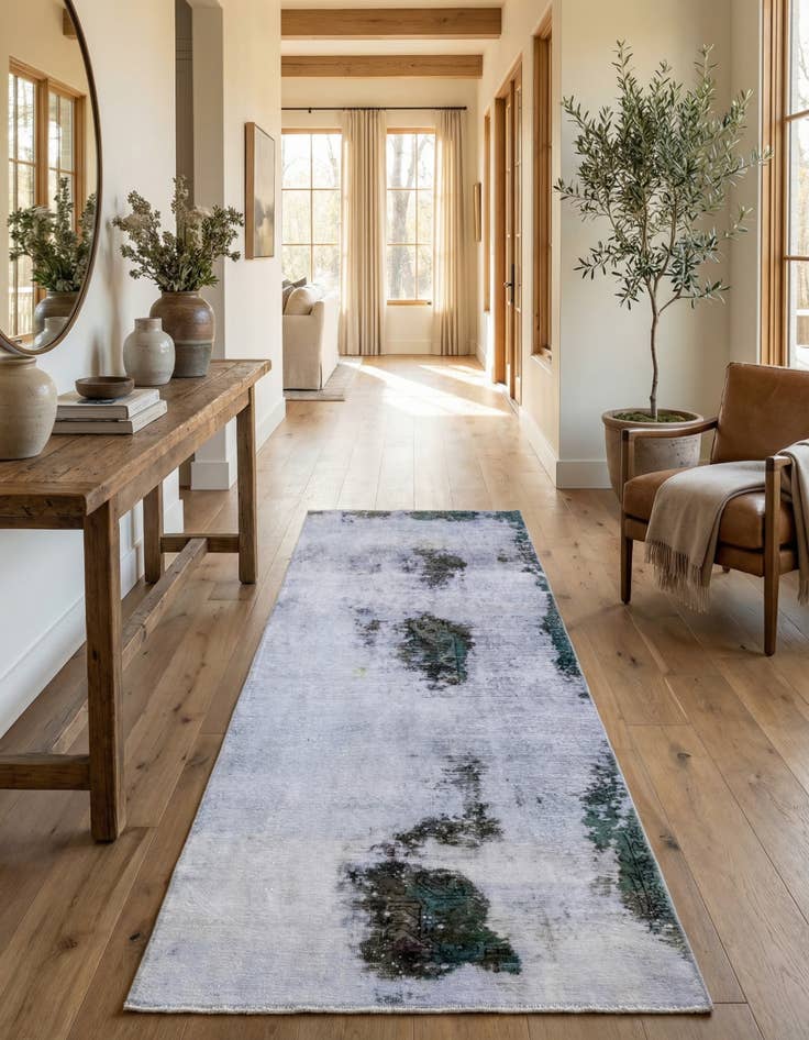 Detail image of 4' x 9'  Hand Knotted Ultra Vintage Persian Wool Runner Rug