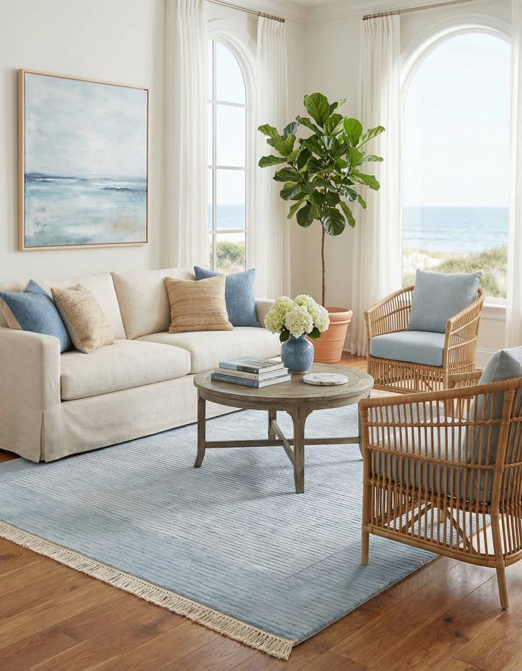 Detail image of 5' 1 x 6' 11  Hand Knotted Darya Wool Rug