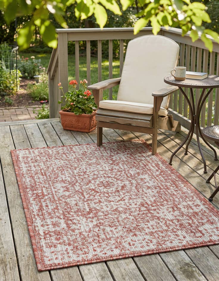 Detail image of  2' x 3' 1  Washable Traditional Indoor / Outdoor Rug