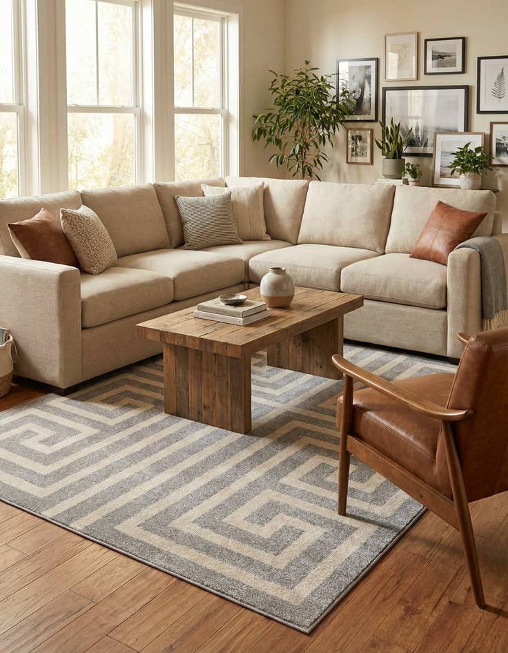 Detail image of 7' x 10' Greek Key Rug