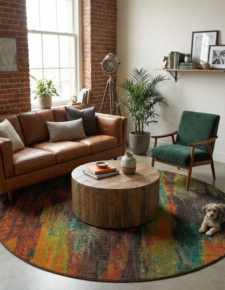 Detail image of  8' x 8'  Washable Sevilla Round Rug