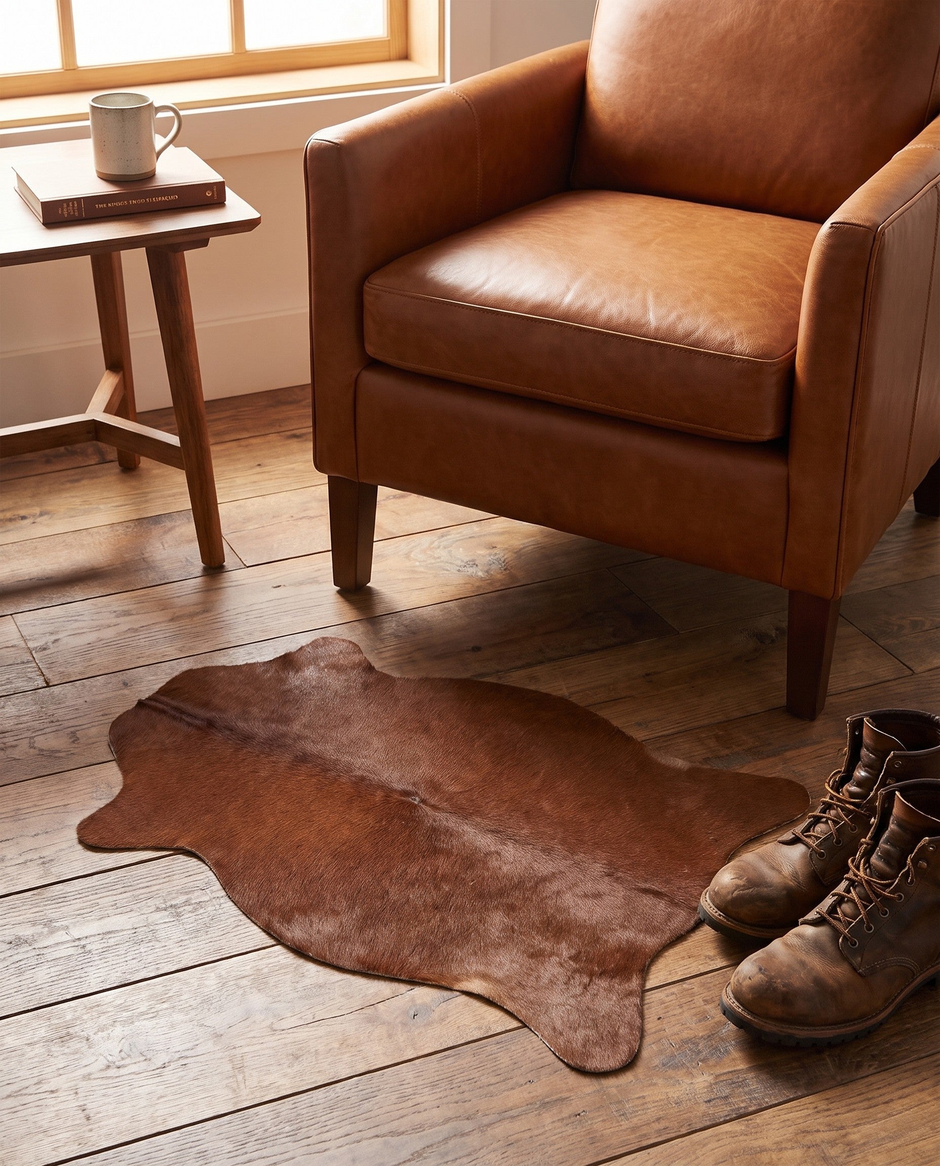 50cm x 80cm Cowhide Leather Rug