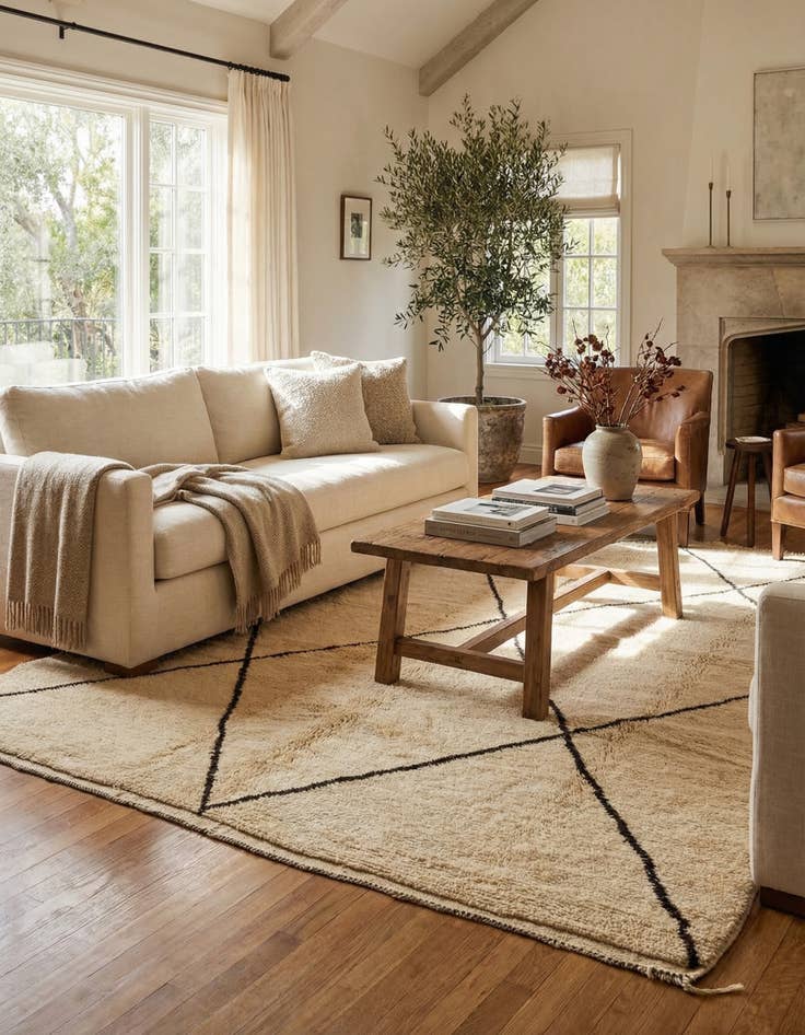 Detail image of 6' 3 x 8' 10 Berber Rug