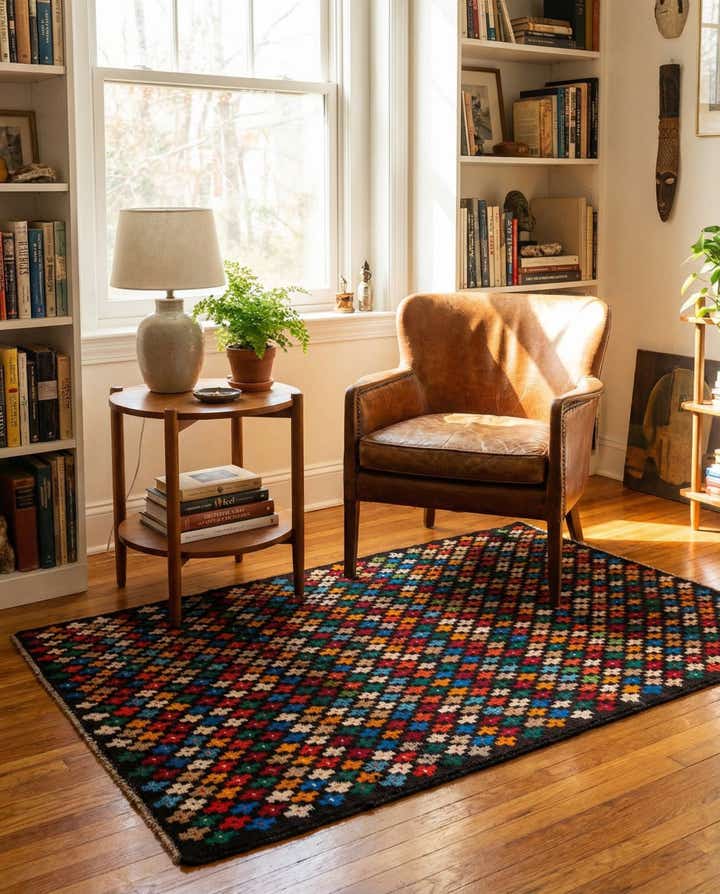 3' x 4' 6 Hand Knotted Balouch Wool Rug