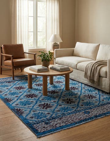 4' 11 x 6' 9 Hand Knotted Darya Wool Rug