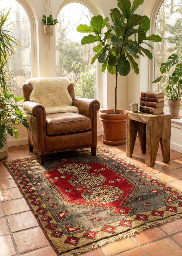 4' 1 x 6' Hand Knotted Anatolian Wool Rug