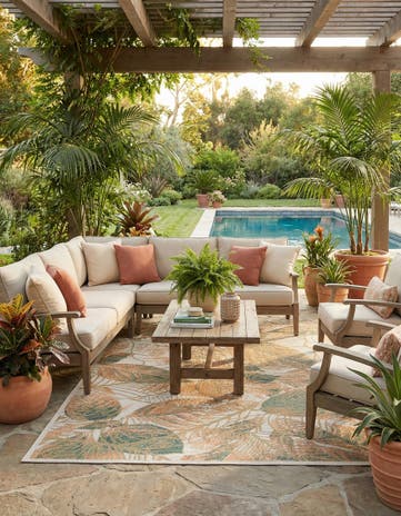 7' 10 x 10' Easy-Clean Baja Indoor / Outdoor Rug