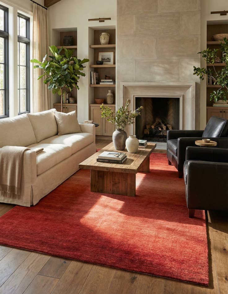 Detail image of  5' 8 x 8' Tibeter Terra Focus Rug