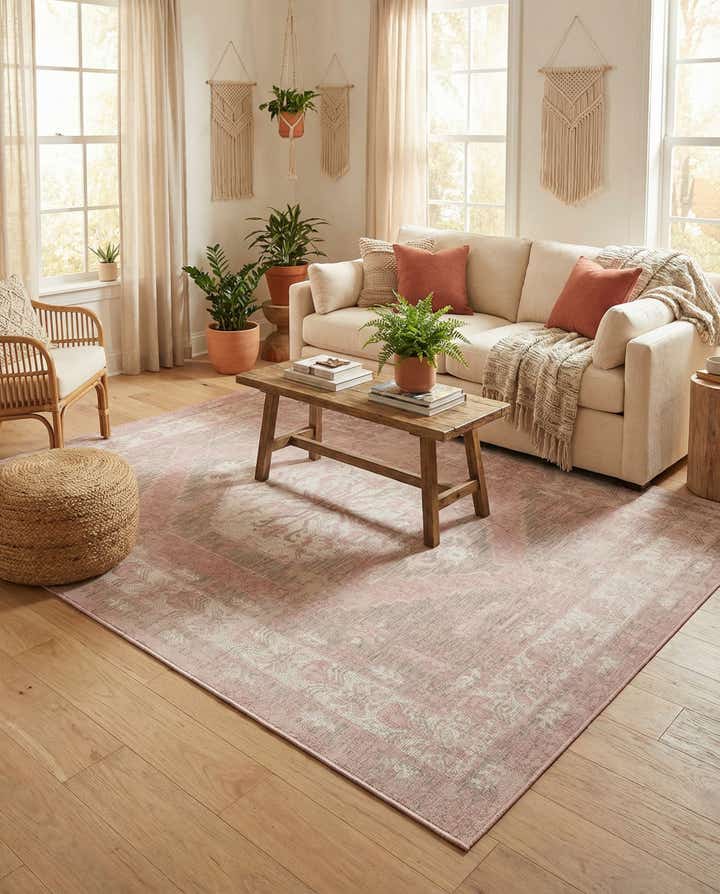7' x 10' Easy-Clean Traditional Indoor / Outdoor Rug