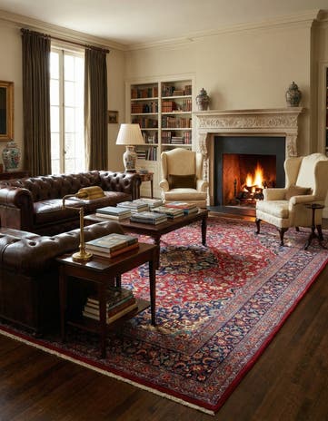 9' 7 x 12' 10 Hand Knotted Mashad Persian Wool Rug