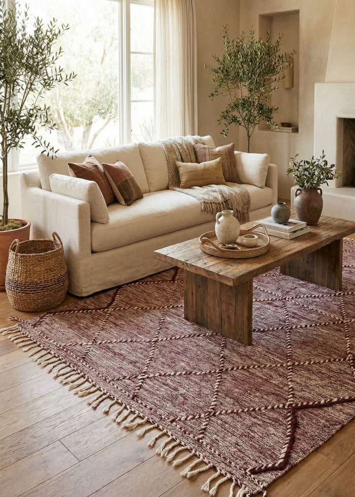 6' 6 x 10' Hand Knotted Moroccan Wool Rug