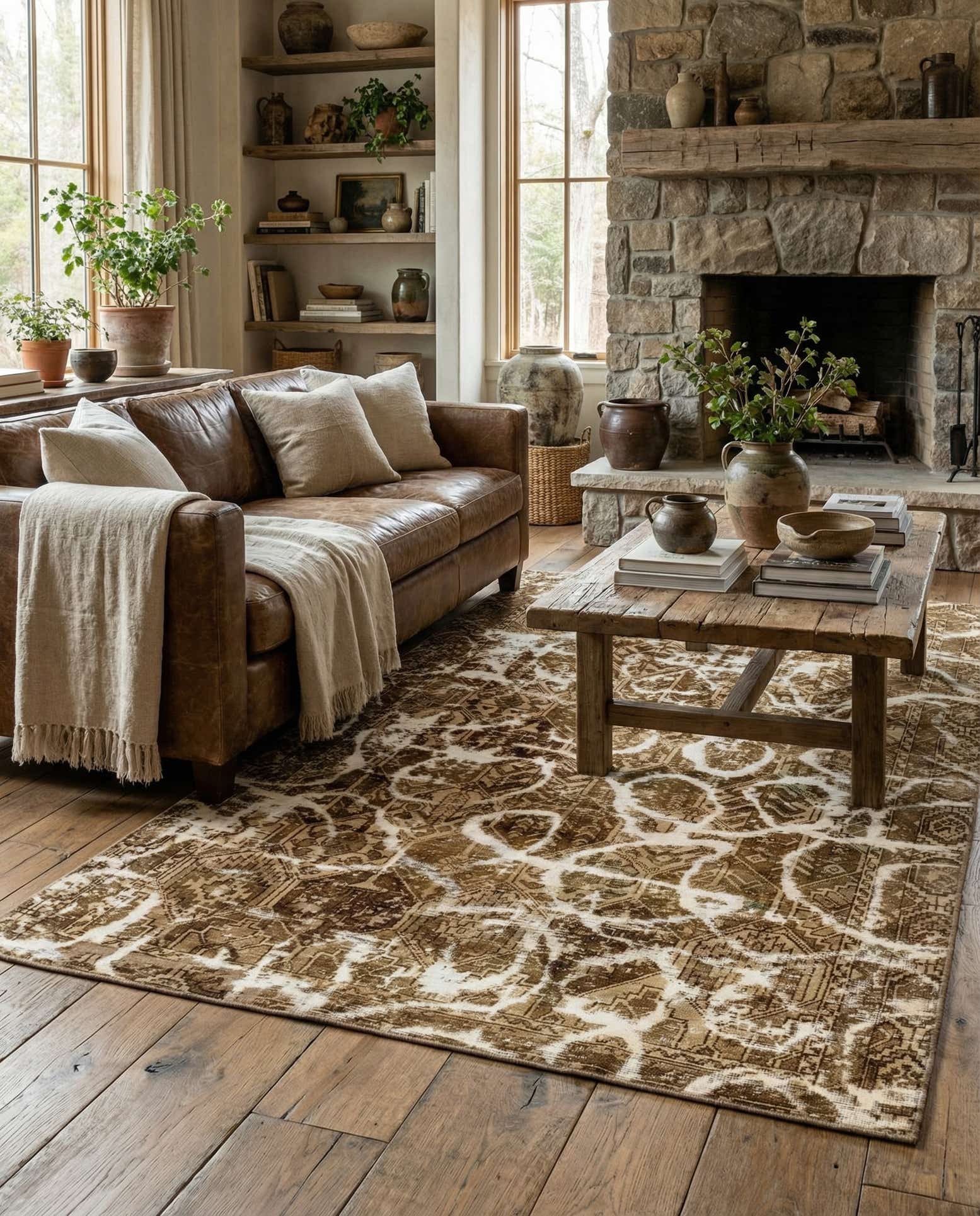 5' 10 x 8' 10 Hand Knotted Ultra Vintage Persian Wool Rug