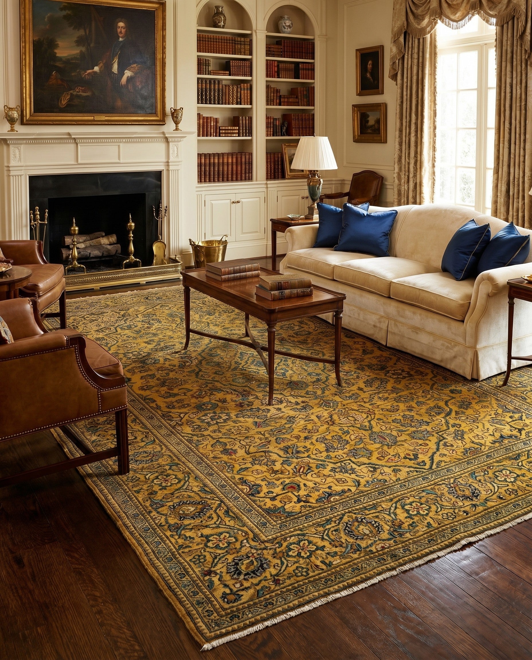 6' 6 x 9' 11 Kashan Wool Rug