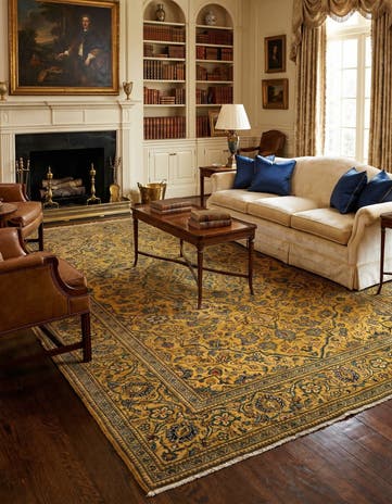 6' 6 x 9' 11 Kashan Wool Rug
