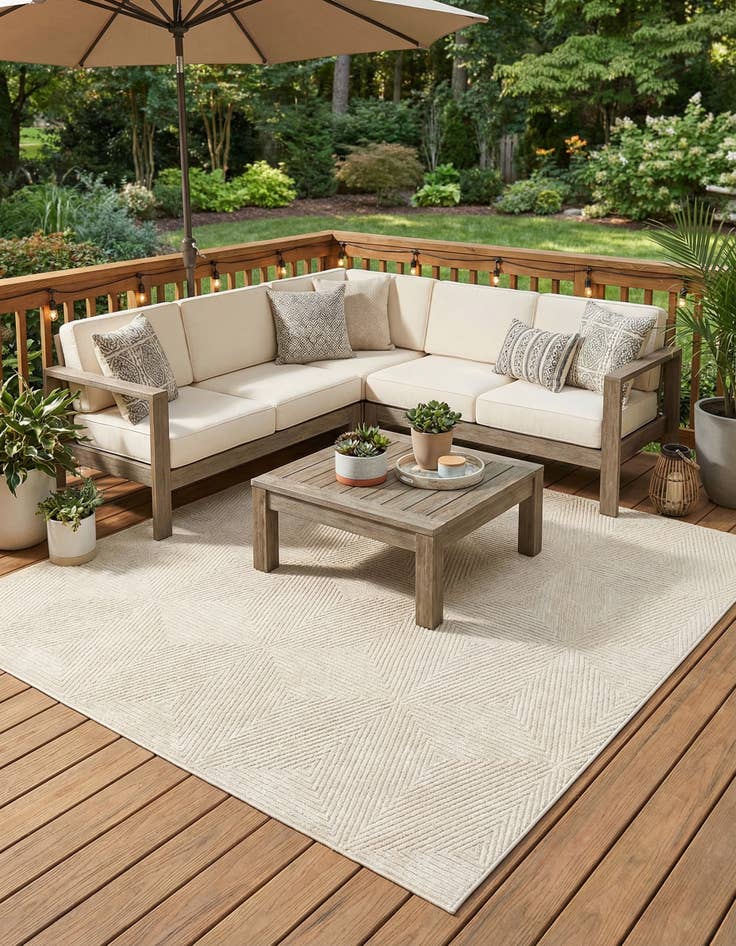 Detail image of 7' 10 x 7' 10  Washable Sabrina Soto Indoor / Outdoor Square Rug