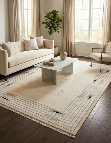 6' 9 x 9' 10 Hand Knotted Darya Wool Rug