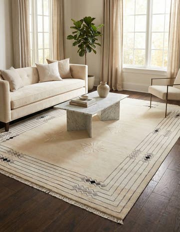 6' 9 x 9' 10 Hand Knotted Darya Wool Rug