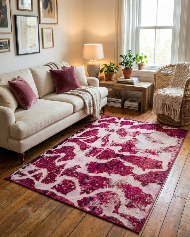 Detail image of 4' 2 x 6' 2 Hand Knotted Ultra Vintage Persian Wool Rug