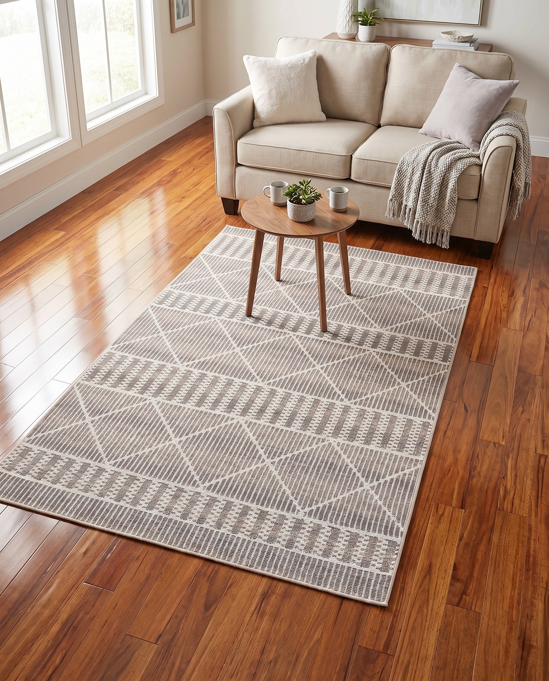 4' x 6' Easy-Clean Lattice Indoor / Outdoor Rug