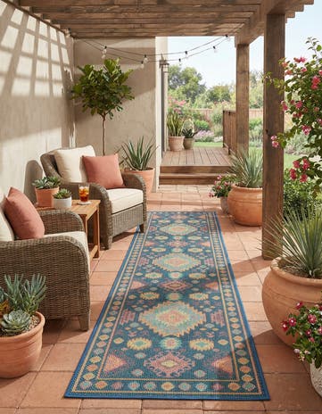 2' 7 x 10' Easy-Clean Baja Indoor / Outdoor Runner Rug