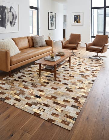 150cm x 245cm Cowhide - Patchwork Rug