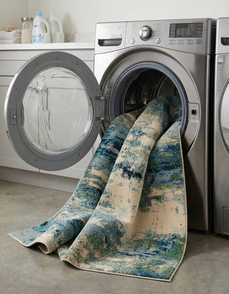 Detail image of 6' x 9'  Washable Spectrum Rug