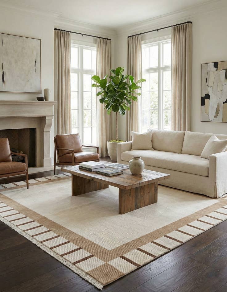 Detail image of 7' 11 x 9' 10  Hand Knotted Darya Wool Rug