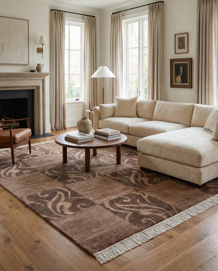 Detail image of 5' 9 x 7' 10 Hand Knotted Darya Wool Rug