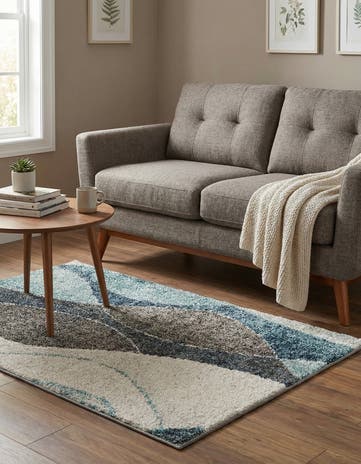 Blue Gray Equinox Rug