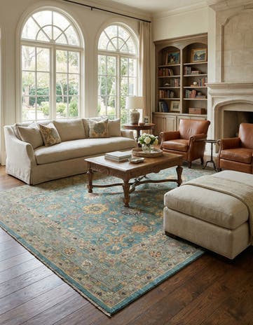 10' x 14' 1 Hand Knotted Oushak Rug