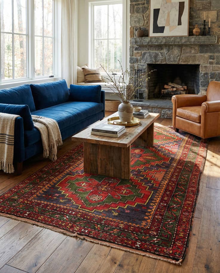 Detail image of 4' 6 x 7' 4 Kazak Rug