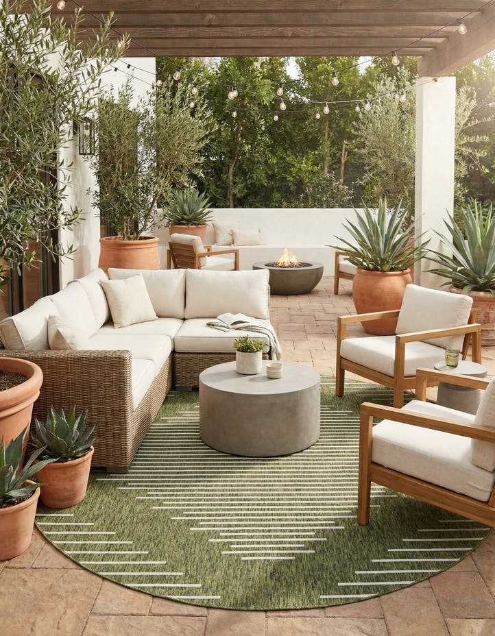 10' 8 x 10' 8 Easy-Clean Modern Indoor / Outdoor...