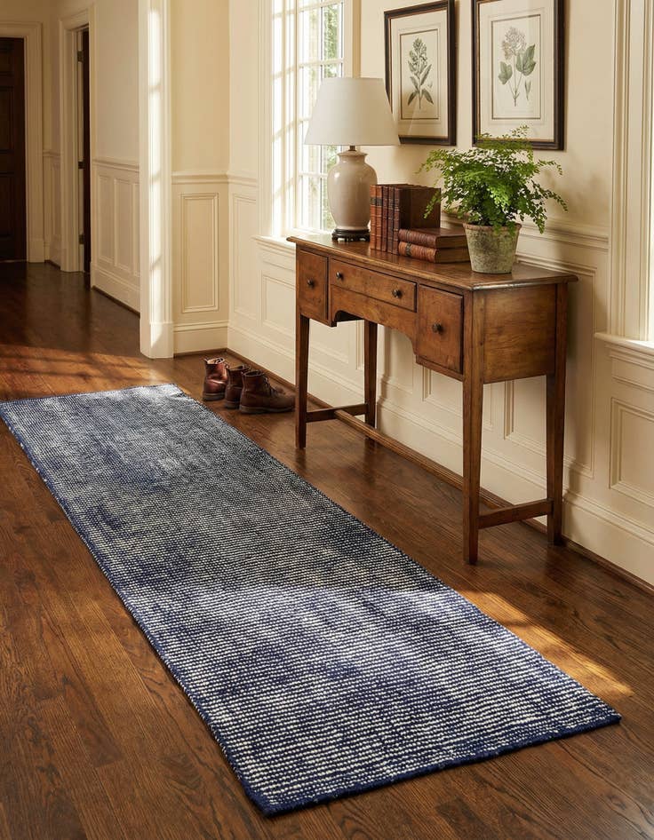 Detail image of 2' x 5' 1  Hand Woven Jill Zarin English Manor Farmhouse Wool Runner Rug